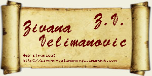 Živana Velimanović vizit kartica
